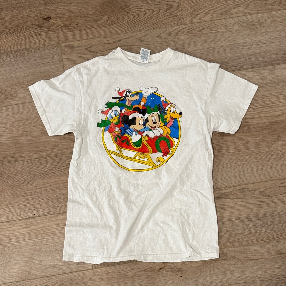 White Graphic T-Shirt Vintage Disney